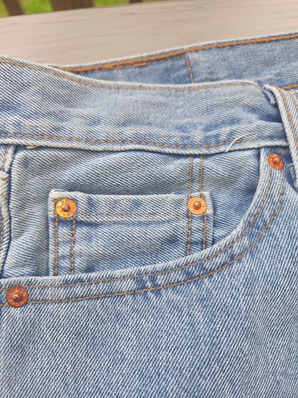 Levi's 505 Jeans 30"x34" Blue 100% Cotton Non-Stretc Regular Fit Medium Wash NWT - Picture 5 of 14
